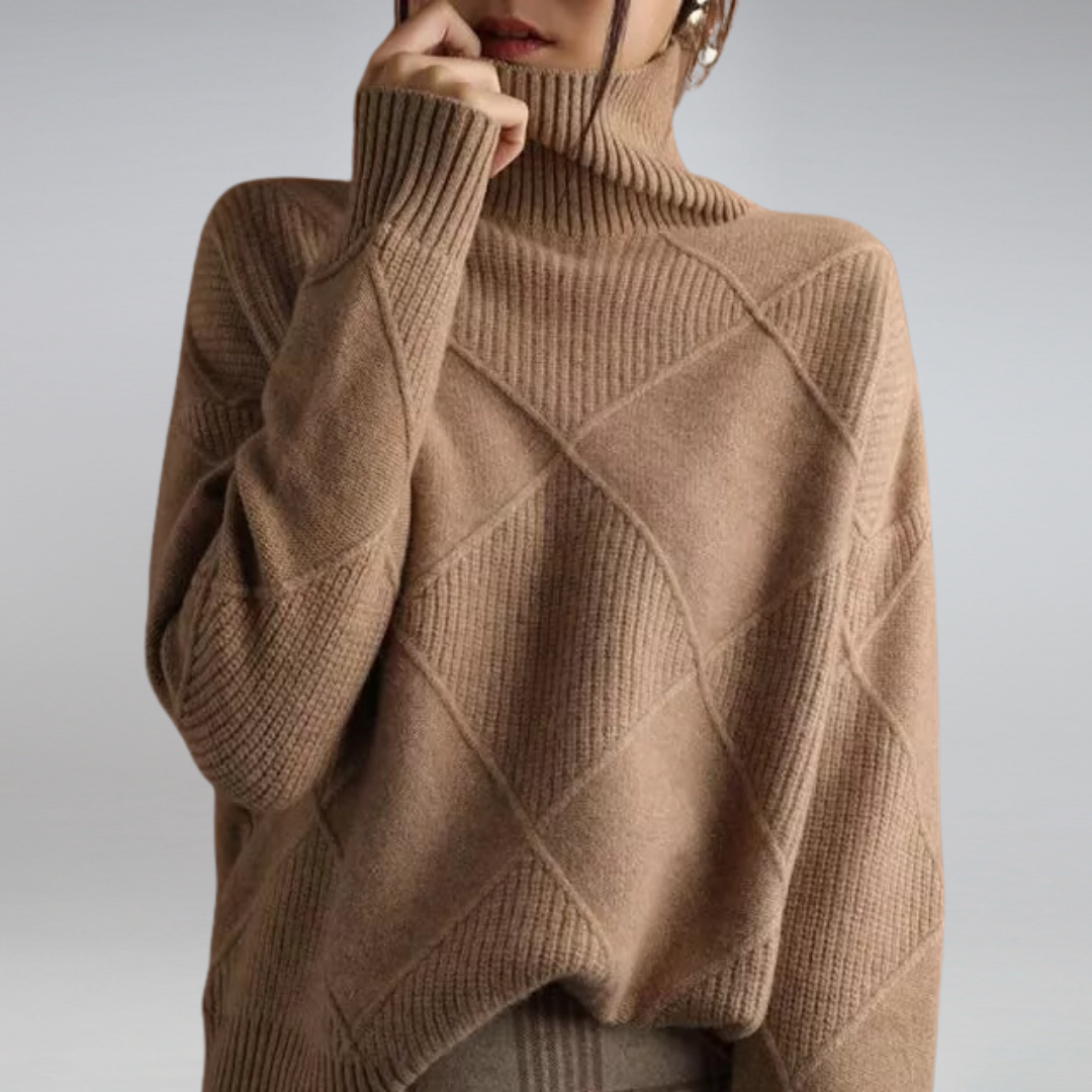 KNITTED WOOL TURTLENECK JUMPER