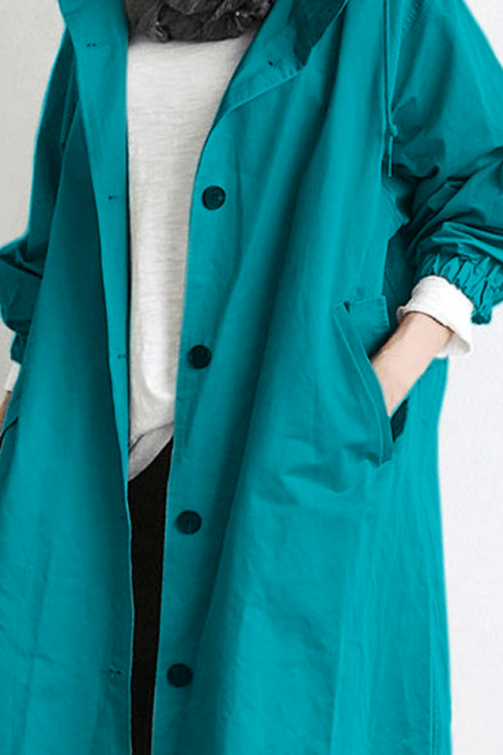 WOMEN’S COAT | LONG BUTTON-UP TRENCH