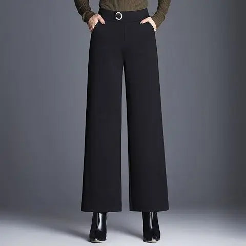 URBAN ELEGANCE | BELTED WIDE LEG CROPPED TROUSERS WITH CHECK PATTERN