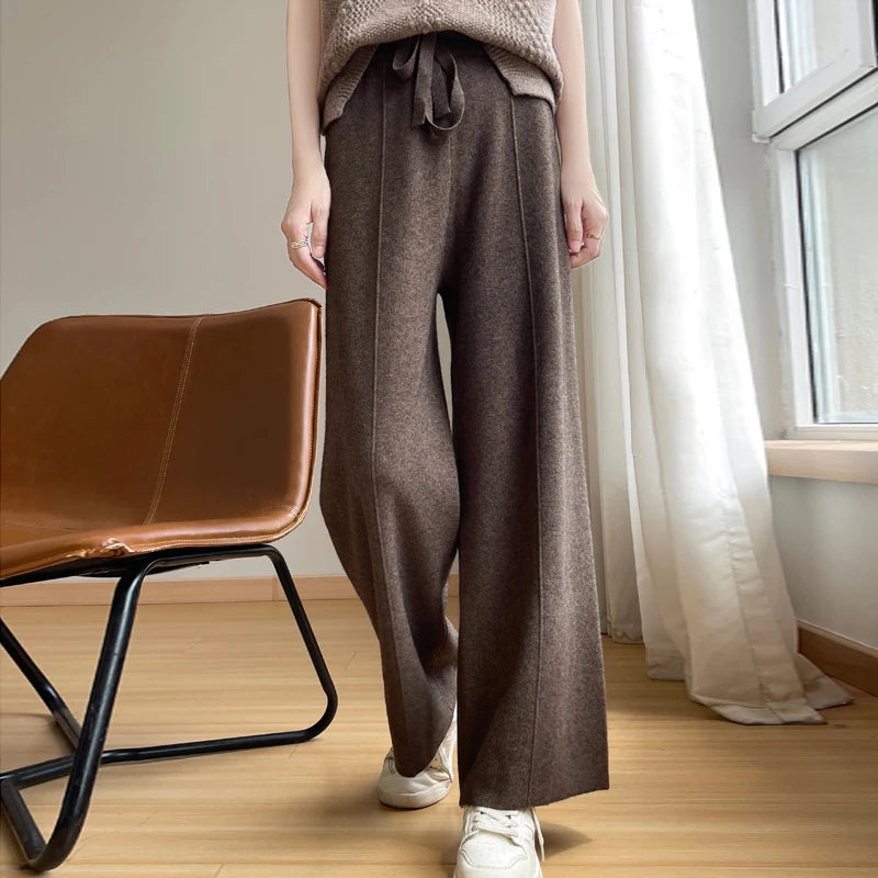EFFORTLESS COMFORT | DRAWSTRING RELAXED FIT KNIT TROUSERS