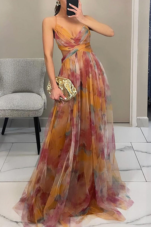 WEDDING GUEST DRESS | FLORAL MAXI WITH PLEATED SKIRT