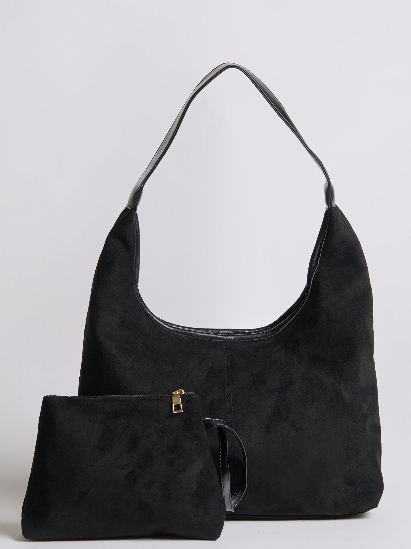 HANDBAG | SUEDE HOBO BAG WITH MINIMALIST DESIGN AND SINGLE STRAP