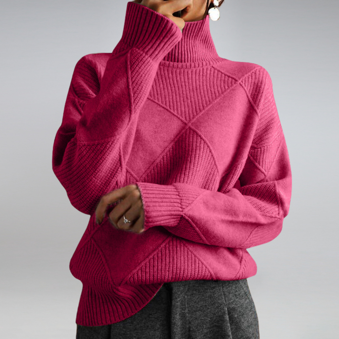 KNITTED WOOL TURTLENECK JUMPER