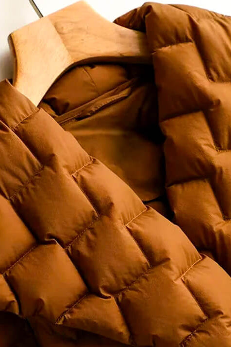 WOMEN’S PUFFER JACKET | BLACK QUILTED BELTED COAT