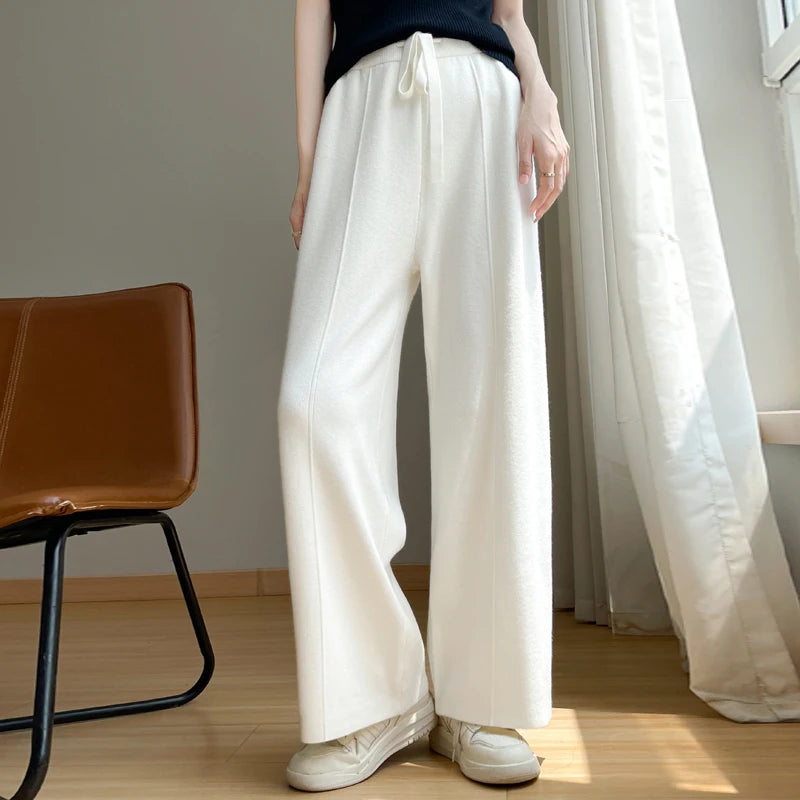 EFFORTLESS COMFORT | DRAWSTRING RELAXED FIT KNIT TROUSERS