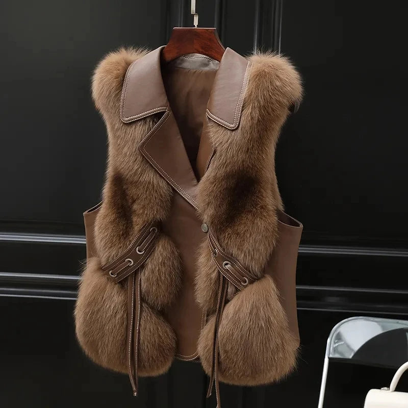 FAUX FUR SLEEVELESS VEST