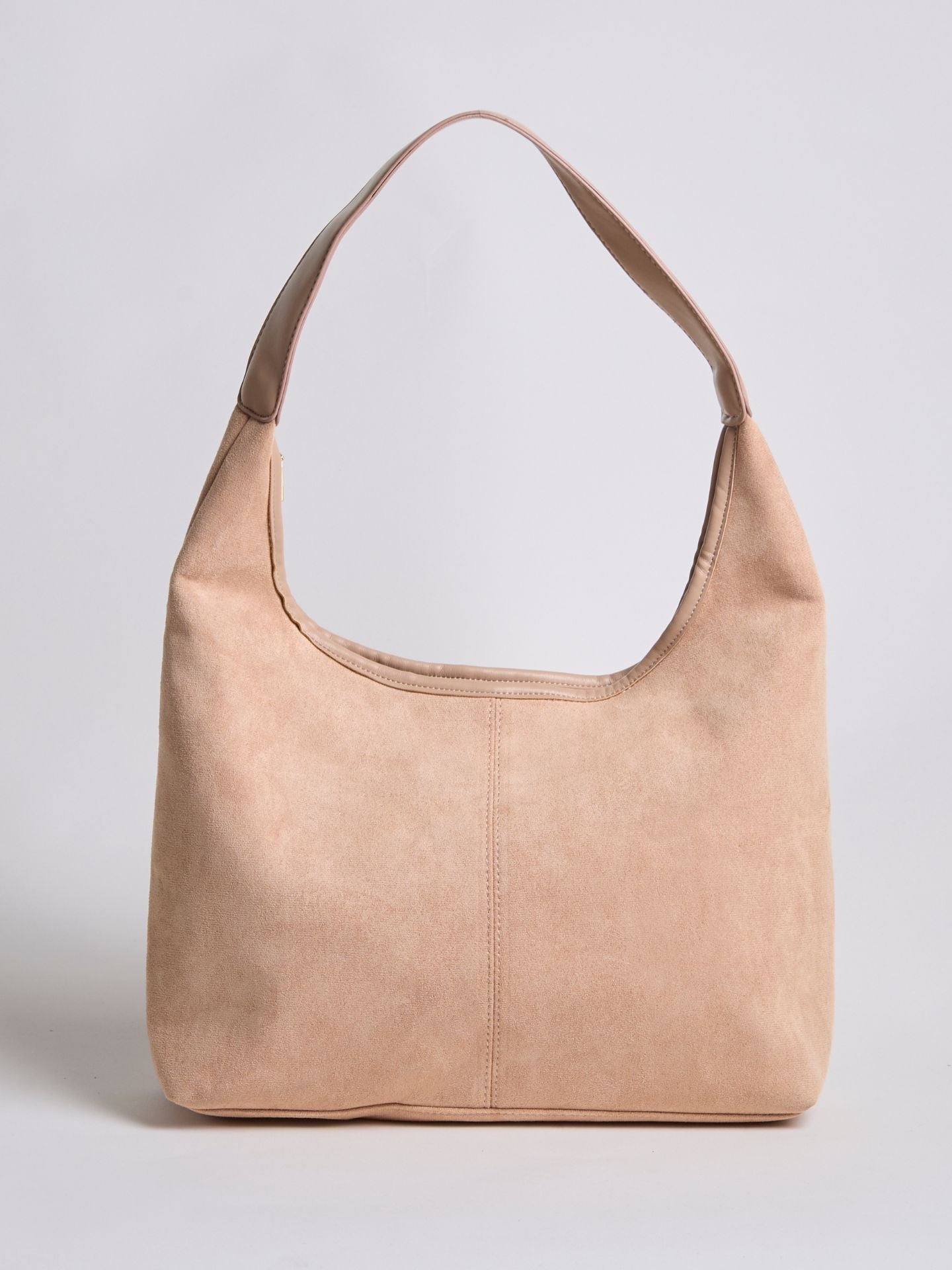 HANDBAG | SUEDE HOBO BAG WITH MINIMALIST DESIGN AND SINGLE STRAP