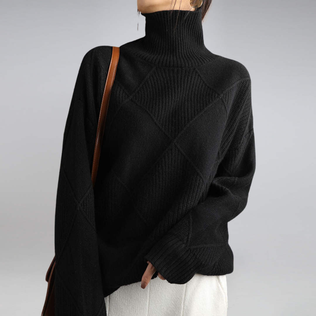 KNITTED WOOL TURTLENECK JUMPER