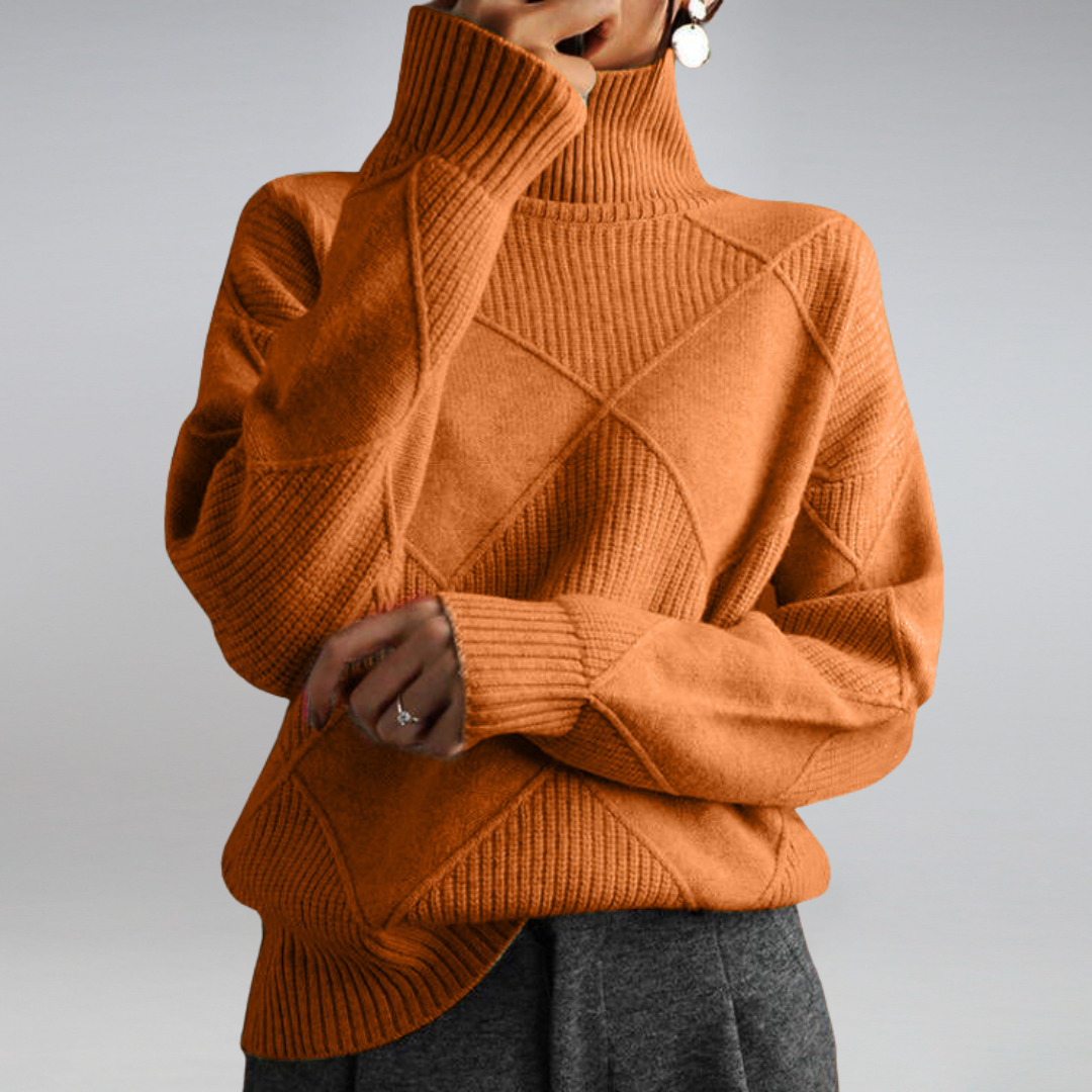 KNITTED WOOL TURTLENECK JUMPER