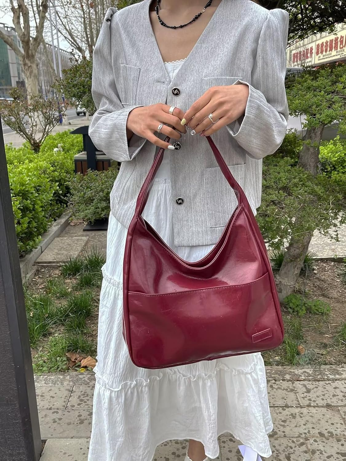 URBAN CHIC | SOFT LEATHER EFFECT SHOULDER BAG