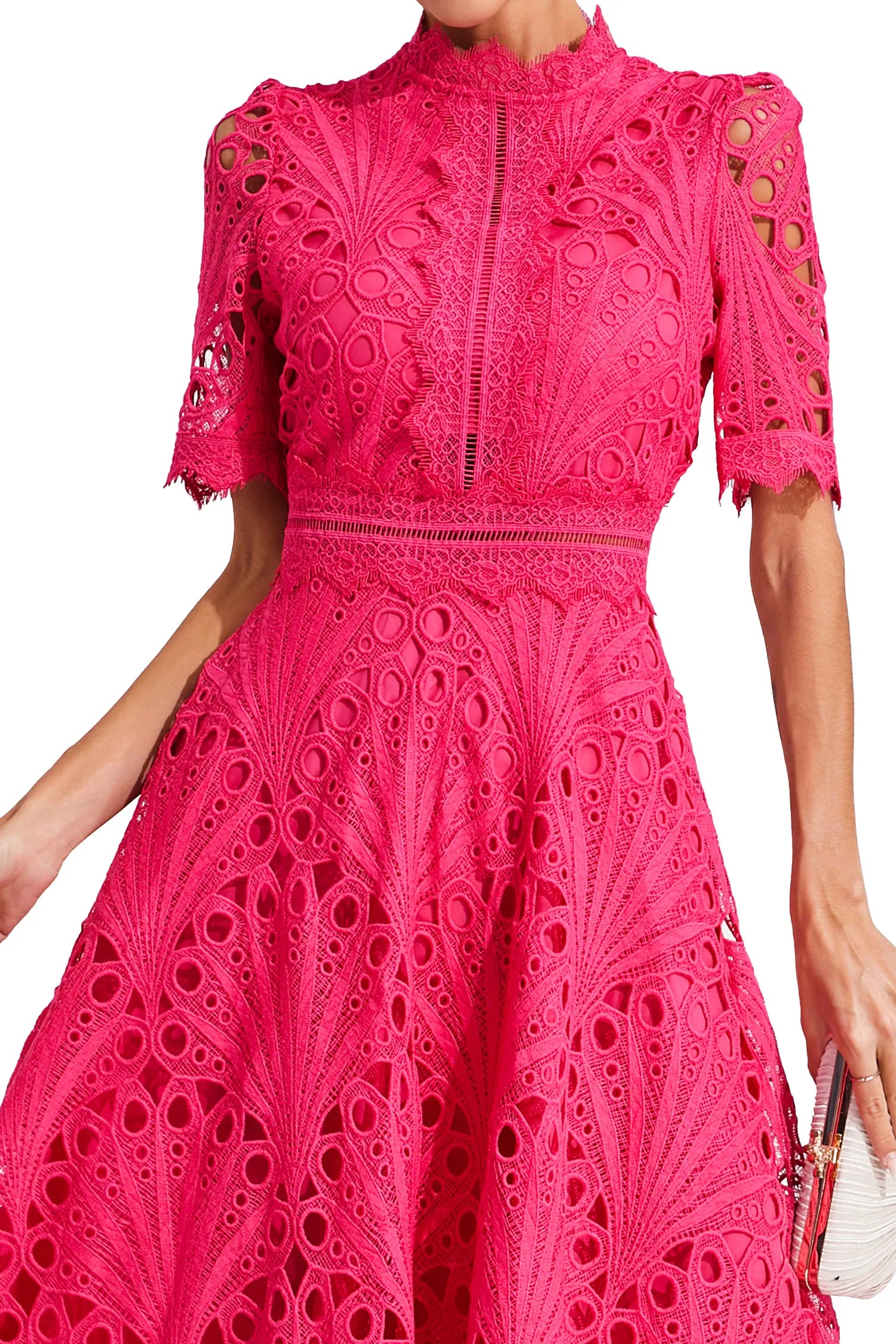 PINK CHRISTMAS DRESS | FESTIVE FIT & FLARED SILHOUETTE