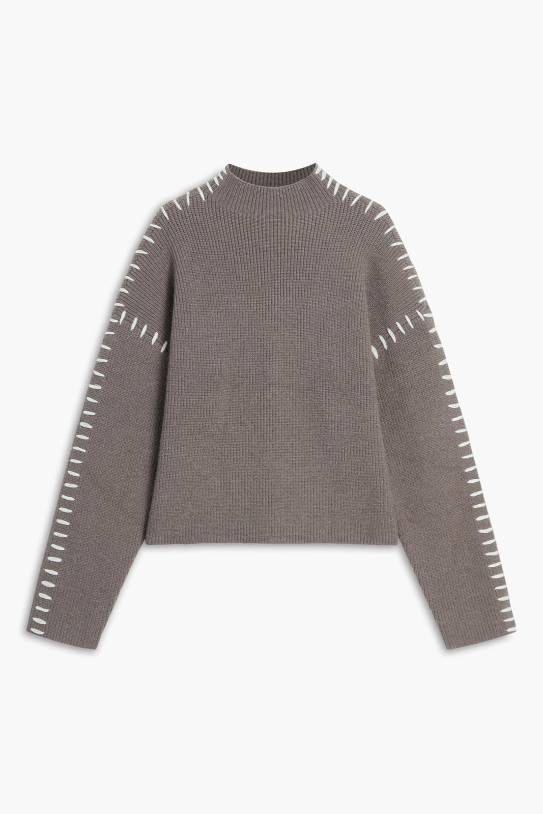 OVERSIZED KNITTED MOCK NECK JUMPER