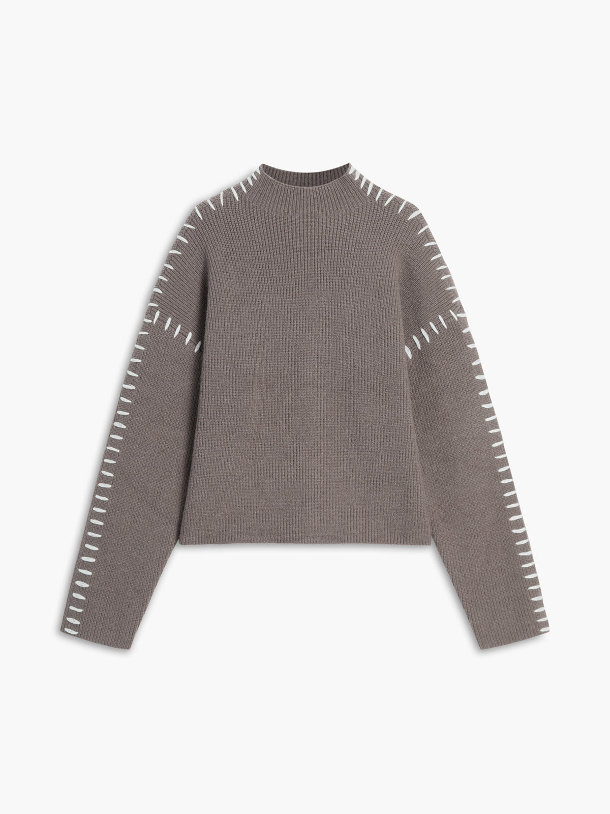 OVERSIZED KNITTED MOCK NECK JUMPER