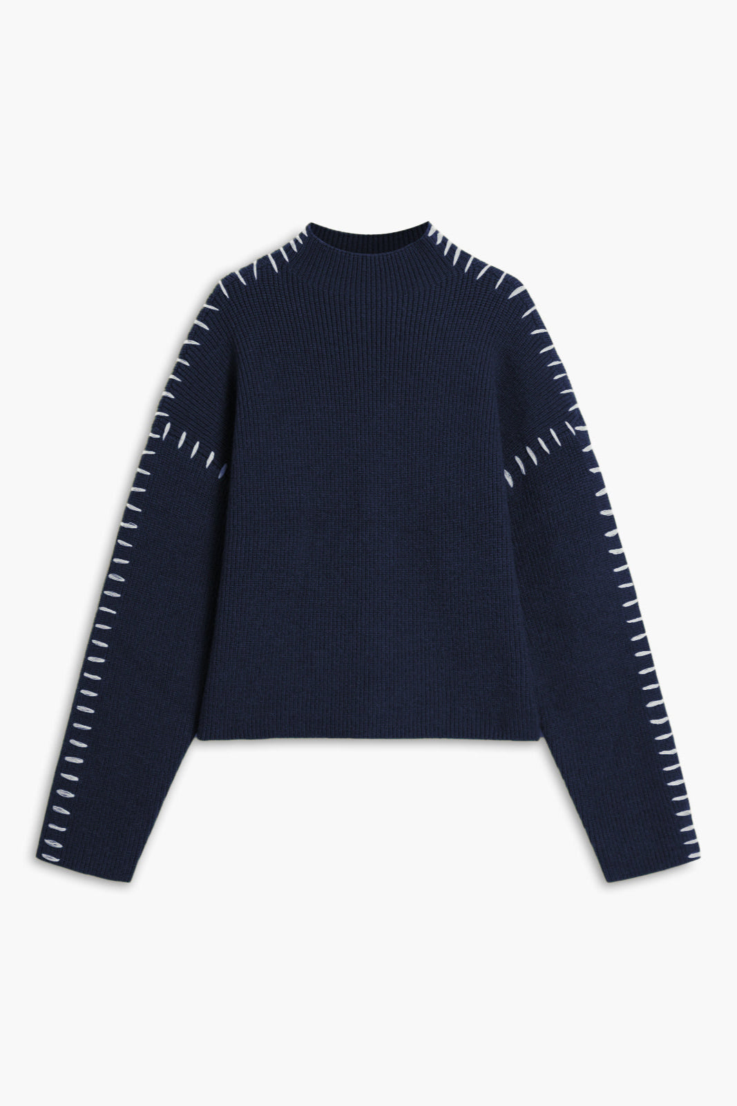 OVERSIZED KNITTED MOCK NECK JUMPER