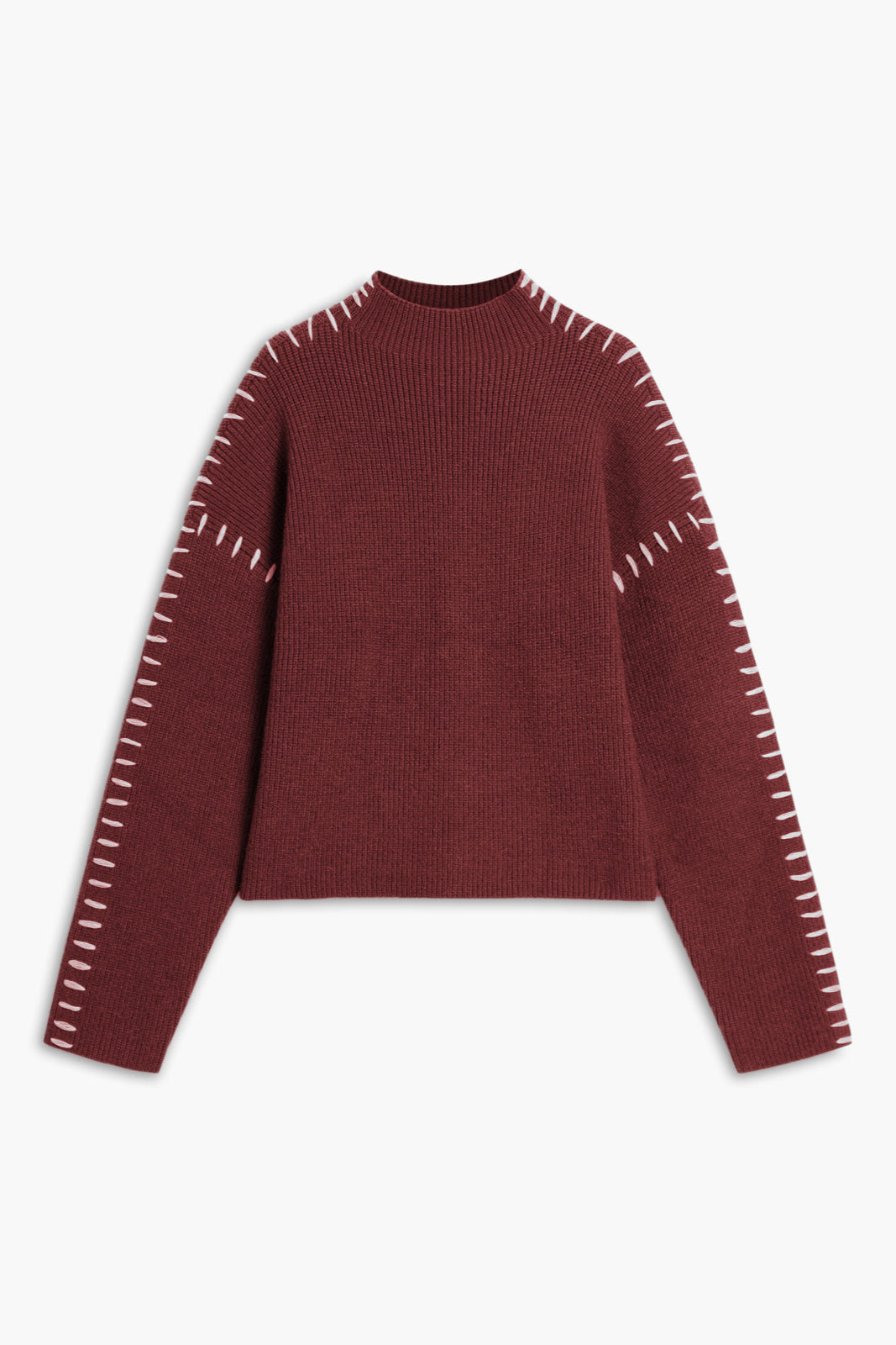 OVERSIZED KNITTED MOCK NECK JUMPER