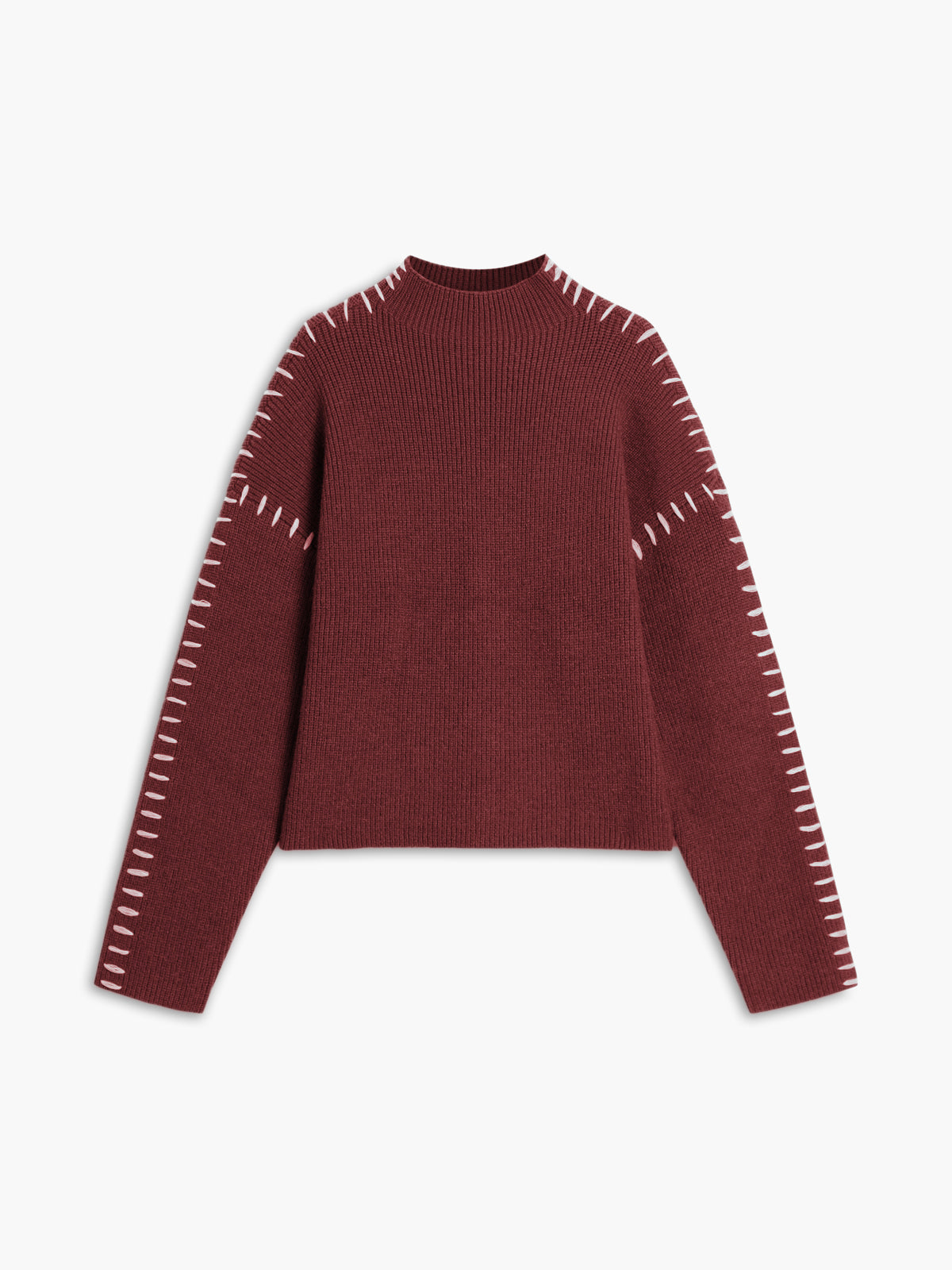 OVERSIZED KNITTED MOCK NECK JUMPER
