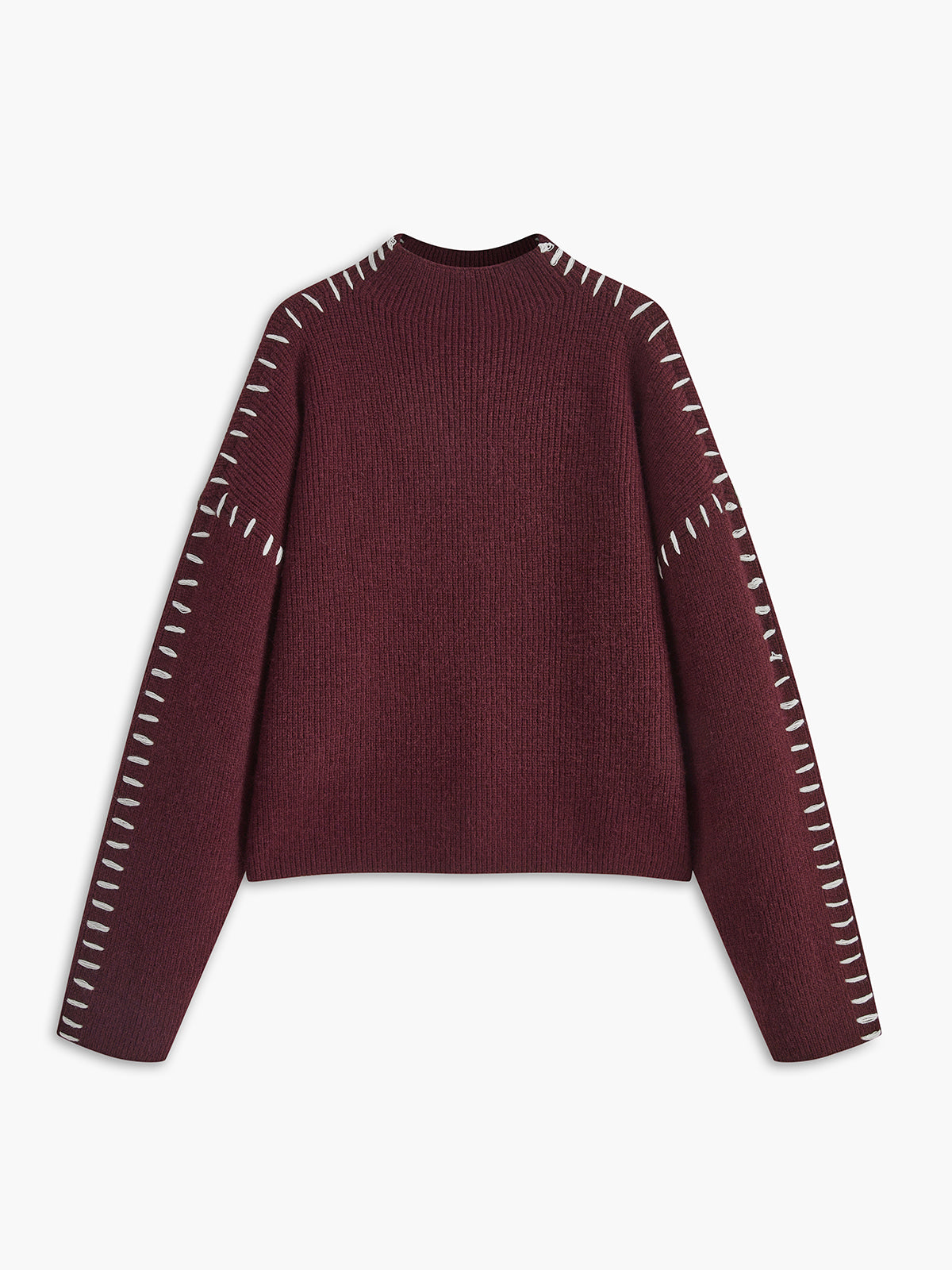 OVERSIZED KNITTED MOCK NECK JUMPER