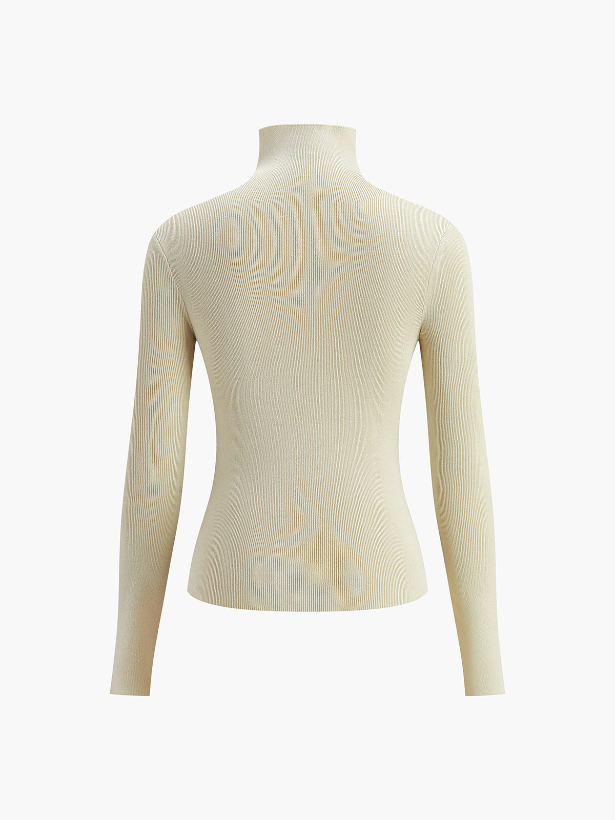 TWO TONE LONG SLEEVE KNITTED TOP