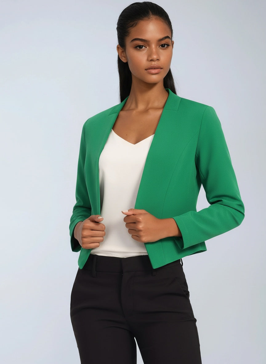 CROPPED OFFICE BLAZER JACKET