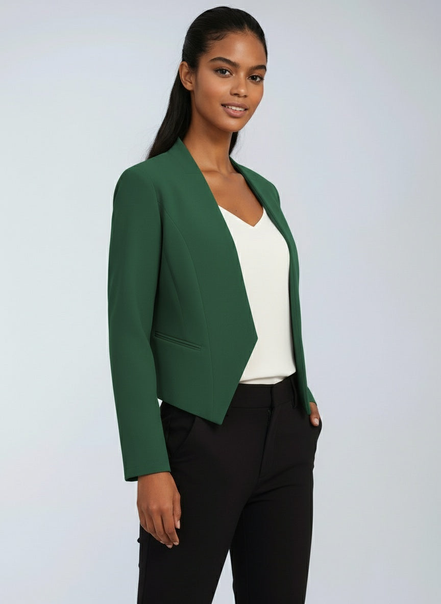 CROPPED OFFICE BLAZER JACKET