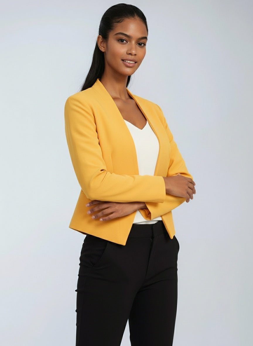 CROPPED OFFICE BLAZER JACKET