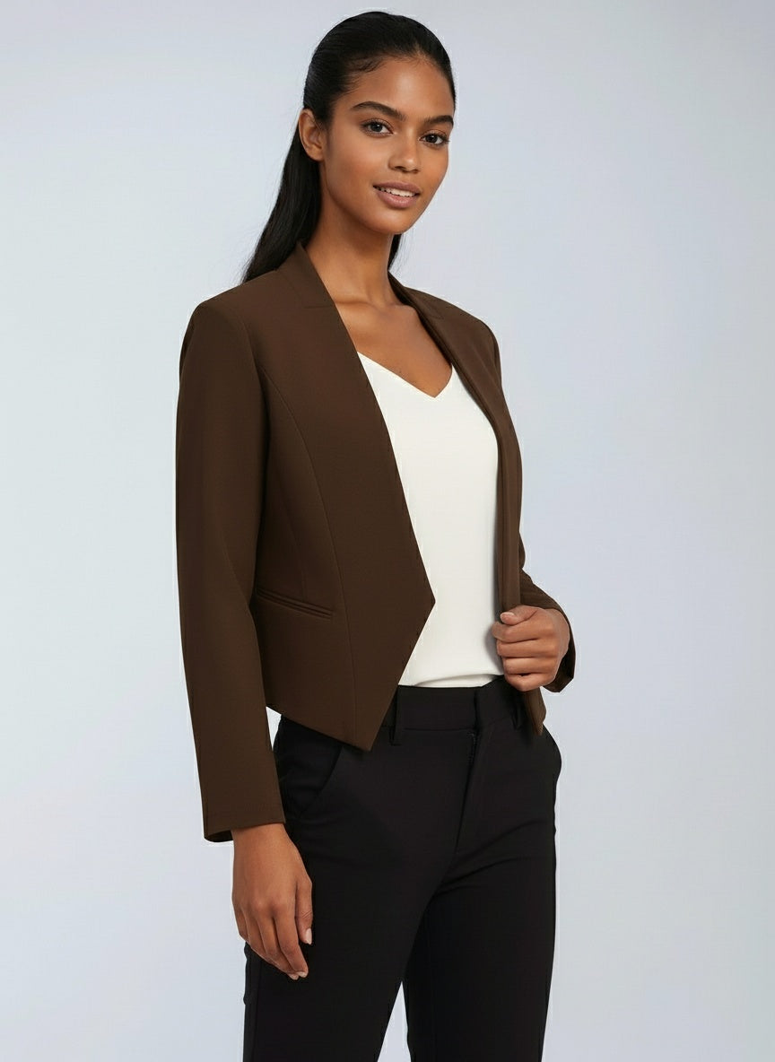 CROPPED OFFICE BLAZER JACKET