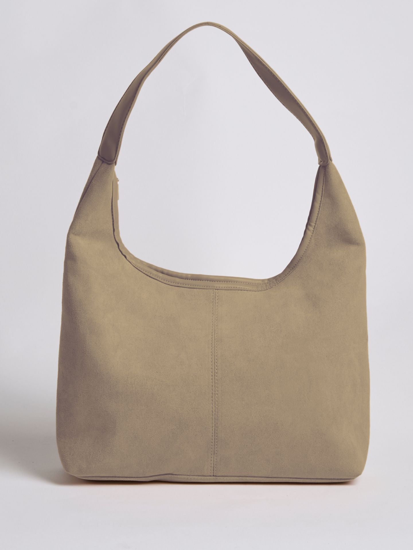 HANDBAG | SUEDE HOBO BAG WITH MINIMALIST DESIGN AND SINGLE STRAP