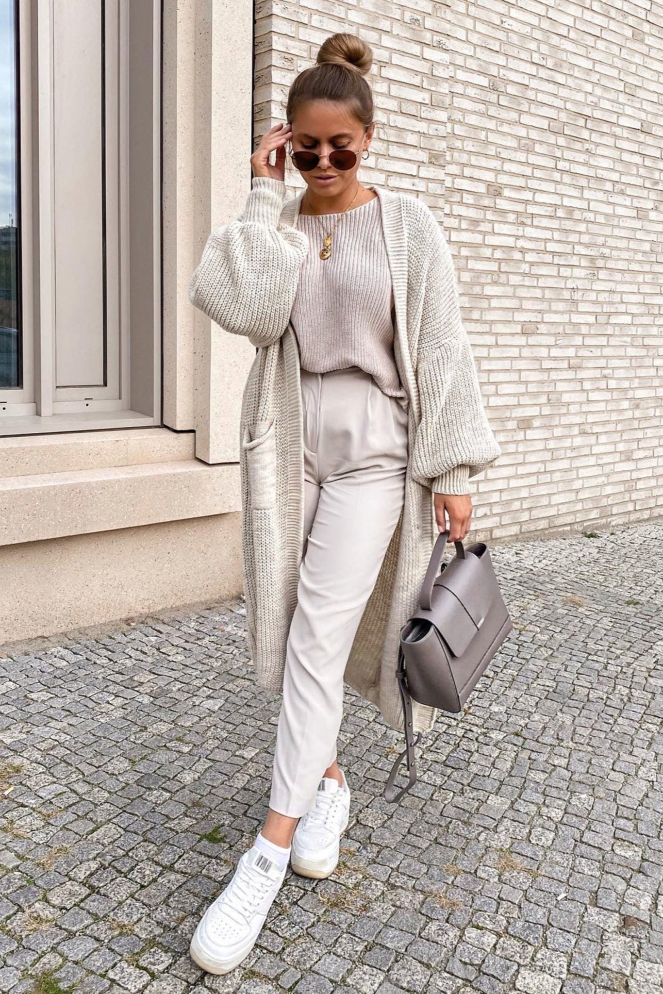 LONG KNITTED CARDIGAN – OPEN FRONT