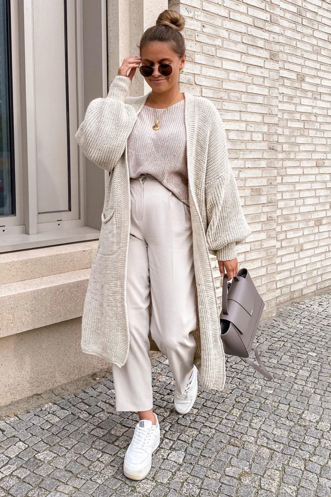 LONG KNITTED CARDIGAN – OPEN FRONT