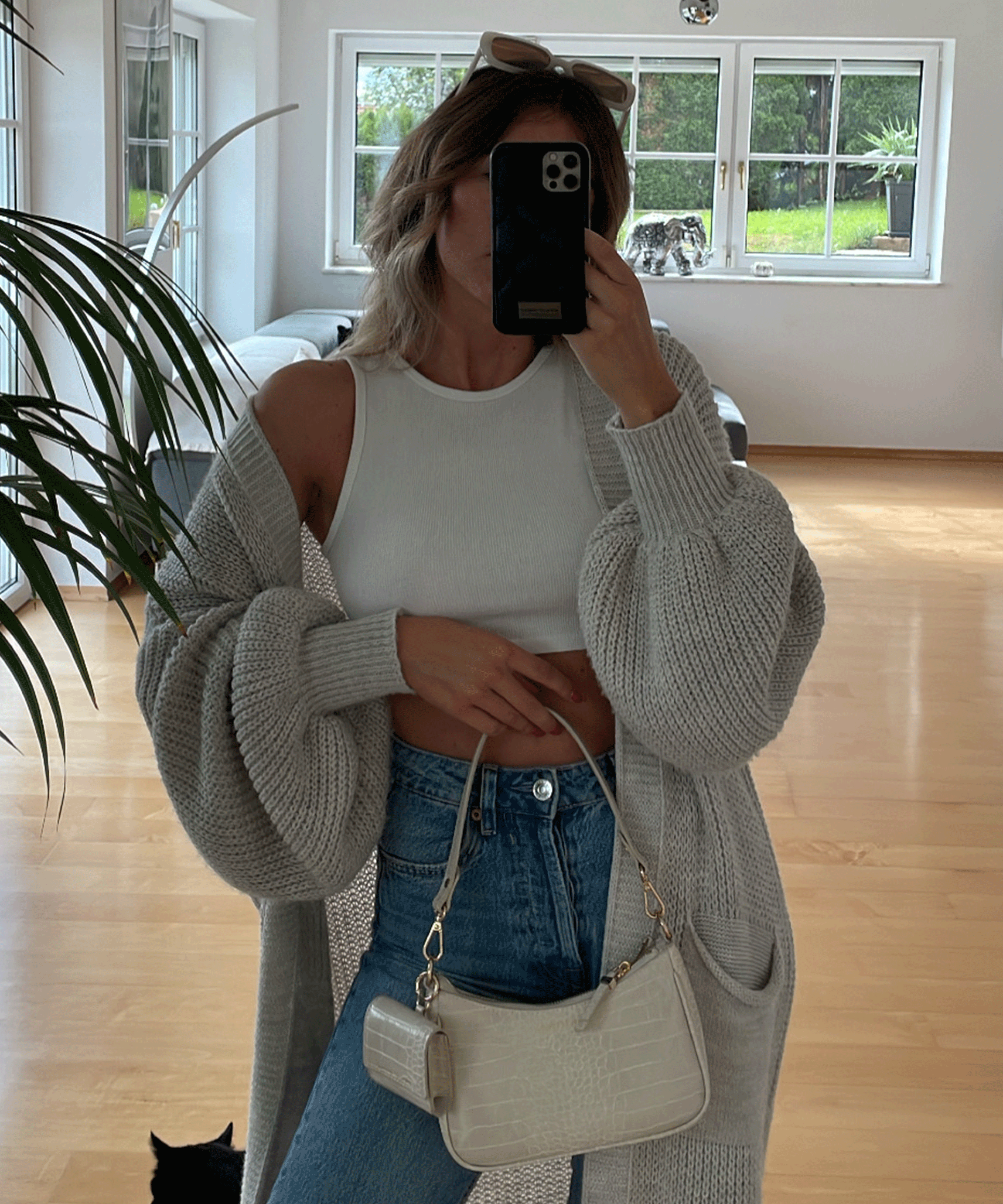 LONG KNITTED CARDIGAN – OPEN FRONT