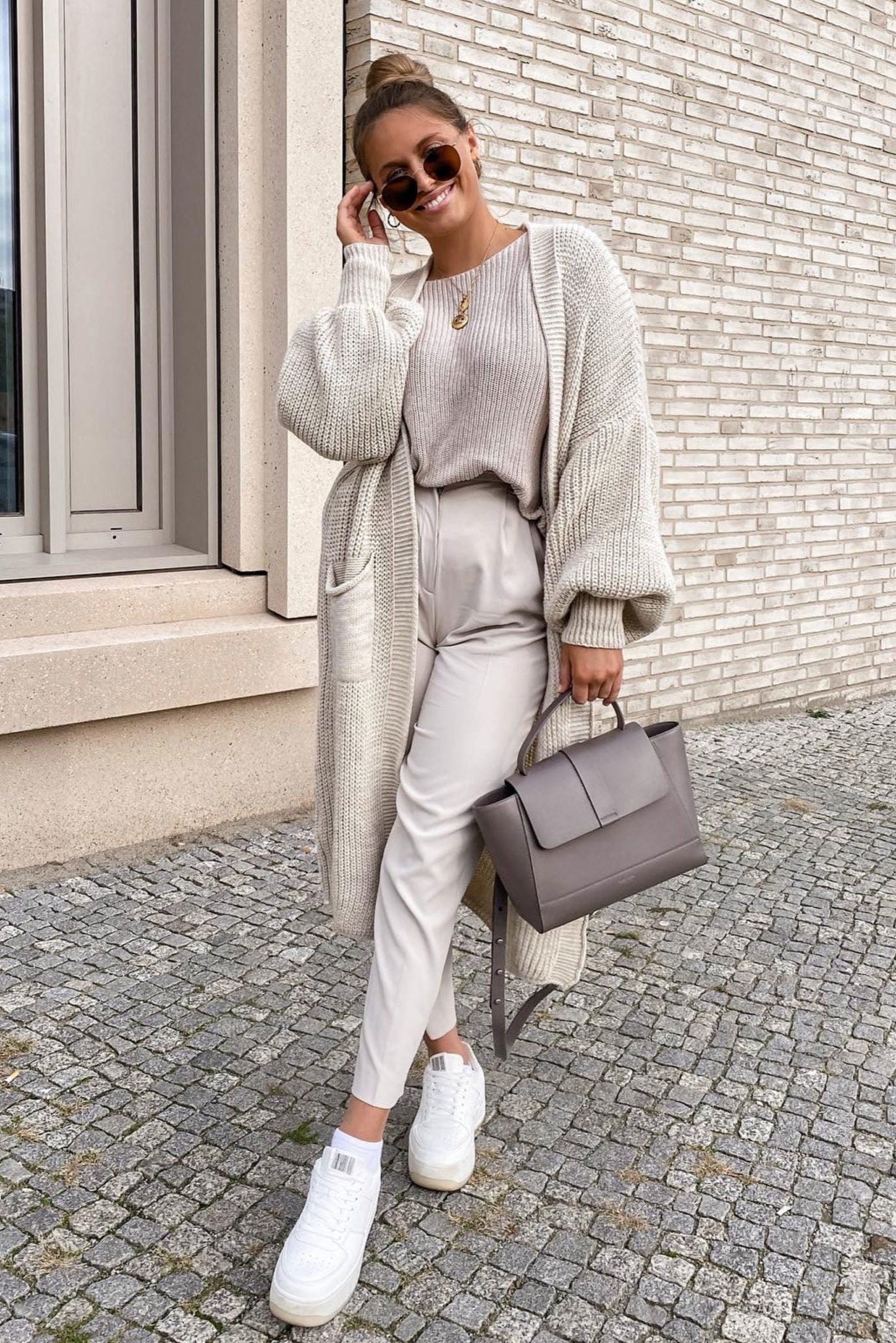 LONG KNITTED CARDIGAN – OPEN FRONT