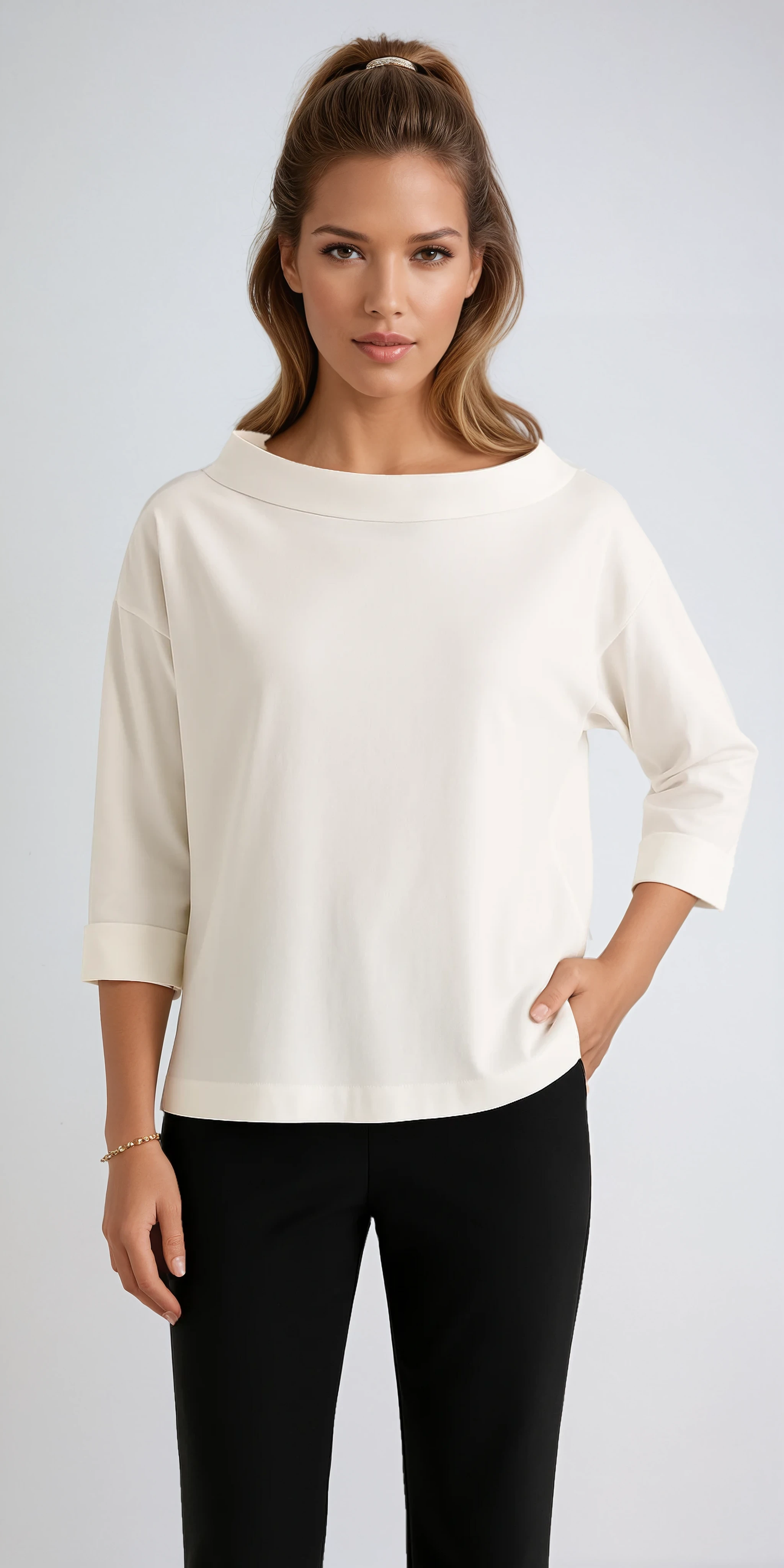 MODERN MINIMAL | RELAXED BOAT NECK TOP