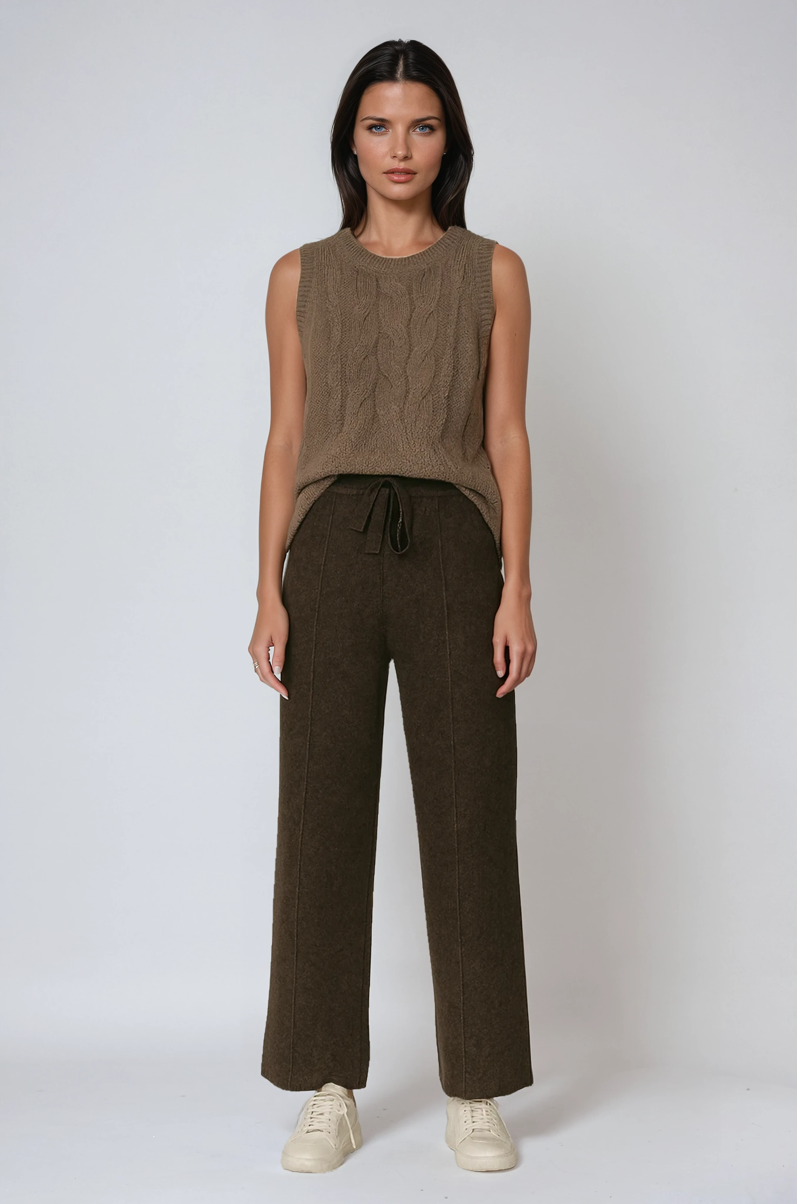EFFORTLESS COMFORT | DRAWSTRING RELAXED FIT KNIT TROUSERS