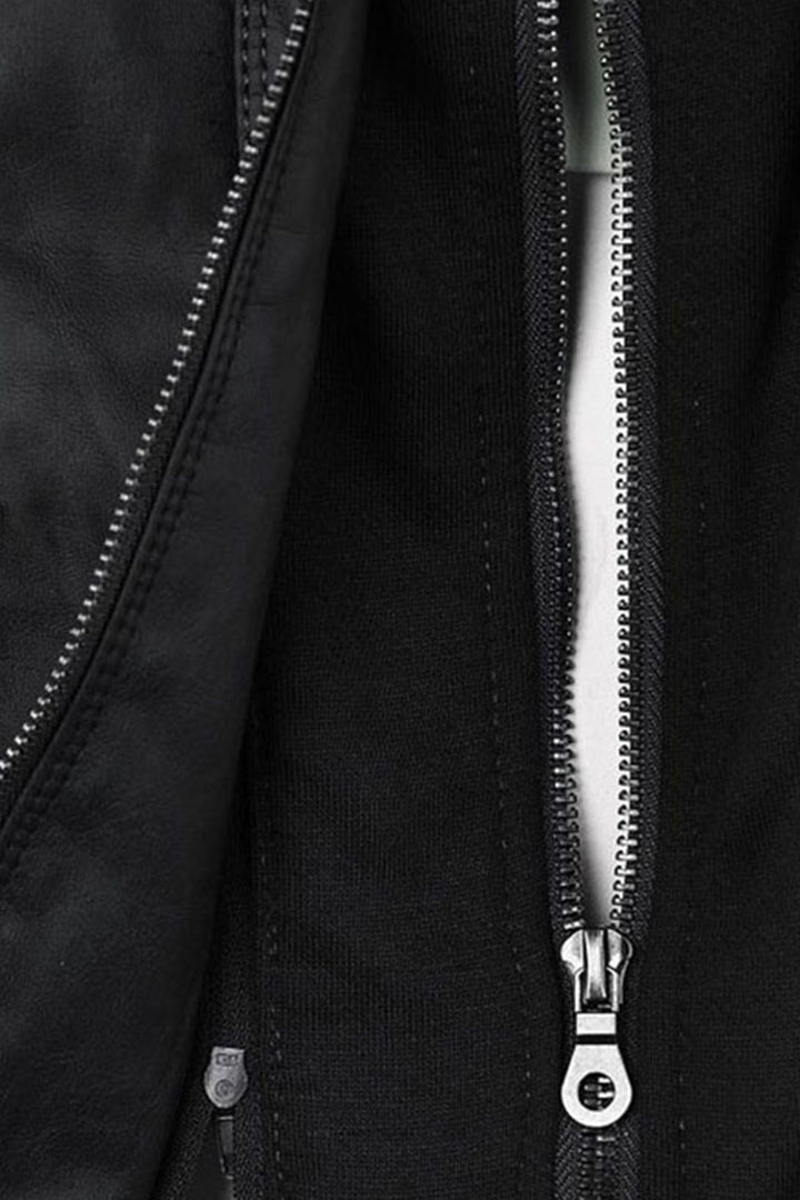 WOMEN’S LEATHER JACKET | CASUAL ZIP-UP HOODED DESIGN