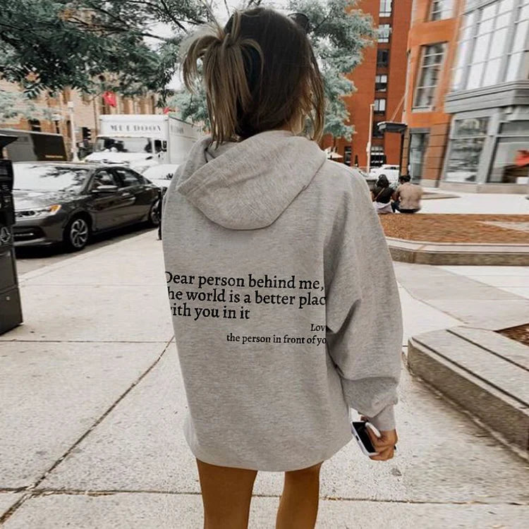 OVERSIZED HOODIE | "DEAR PERSON BEHIND ME"