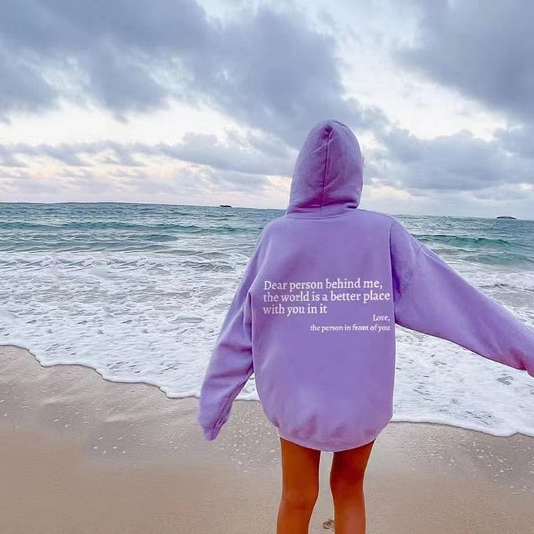 OVERSIZED HOODIE | "DEAR PERSON BEHIND ME"