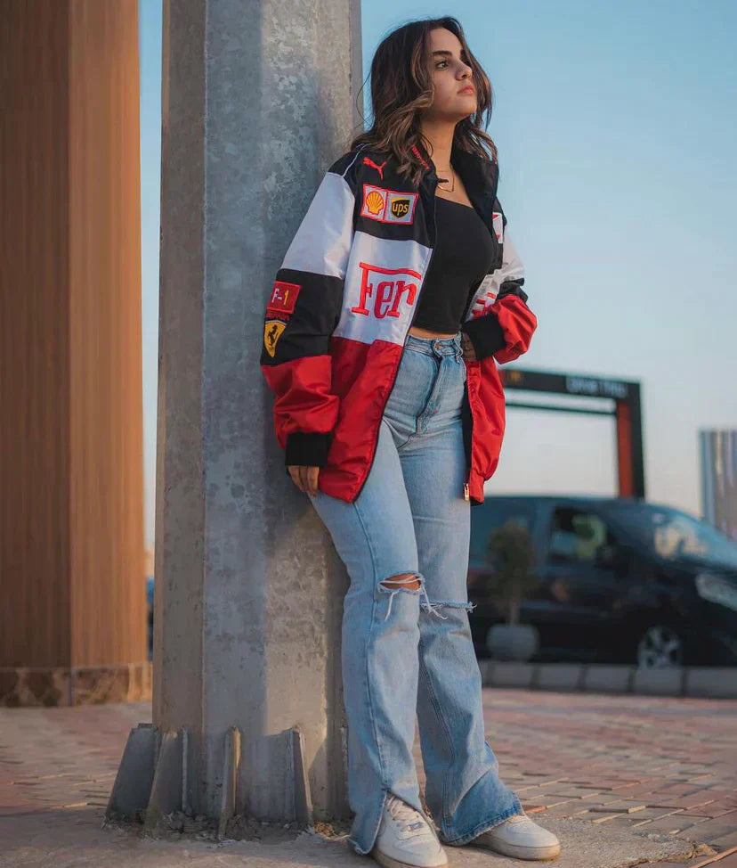 FERRARI RACING OVERSIZED BOMBER JACKET