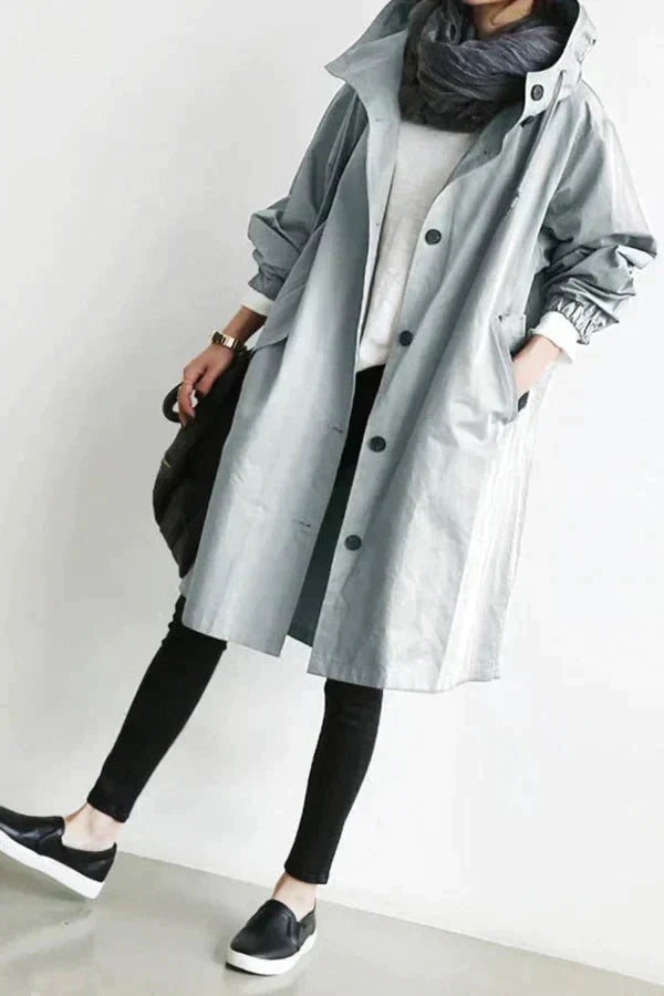 WATERPROOF LONG TRENCH COAT