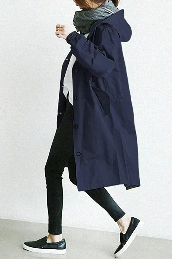WATERPROOF LONG TRENCH COAT