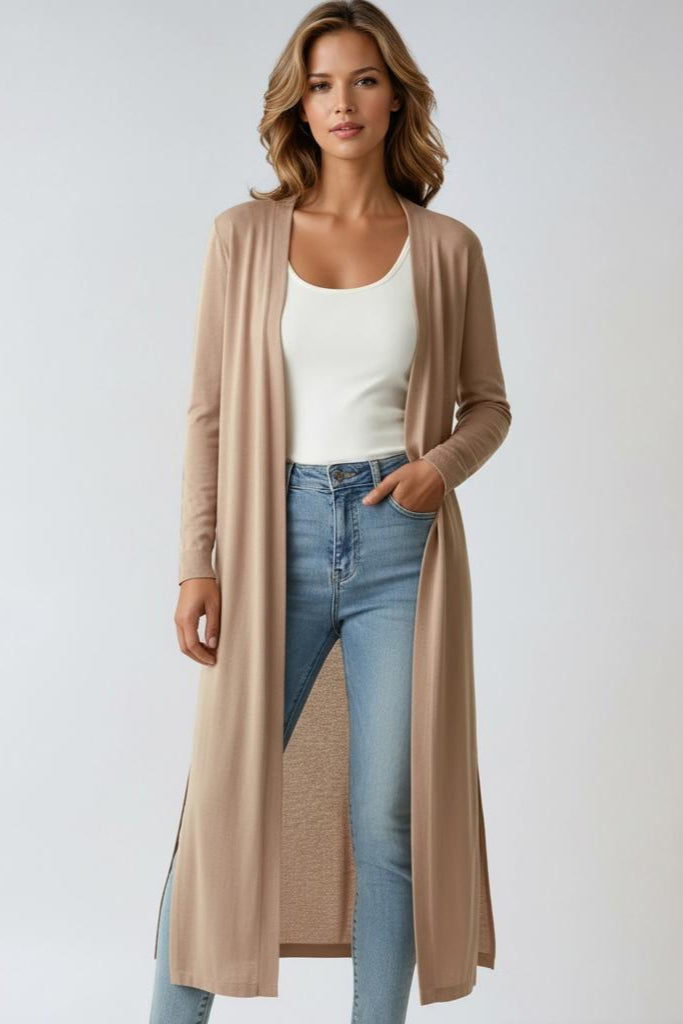 LIGHTWEIGHT LONG CARDIGAN – SOFT KNIT