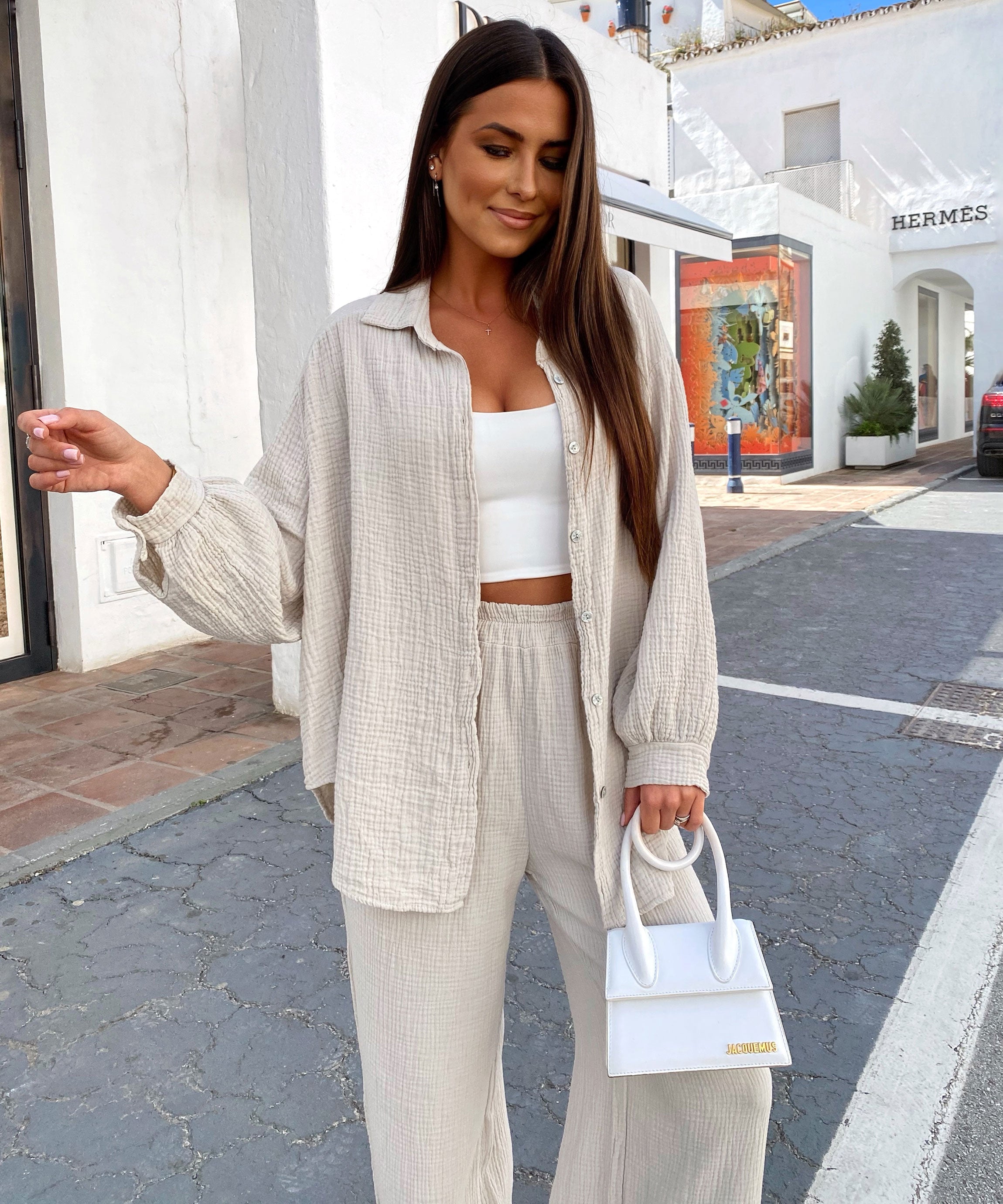 OVERSIZED COTTON MUSLIN BLOUSE