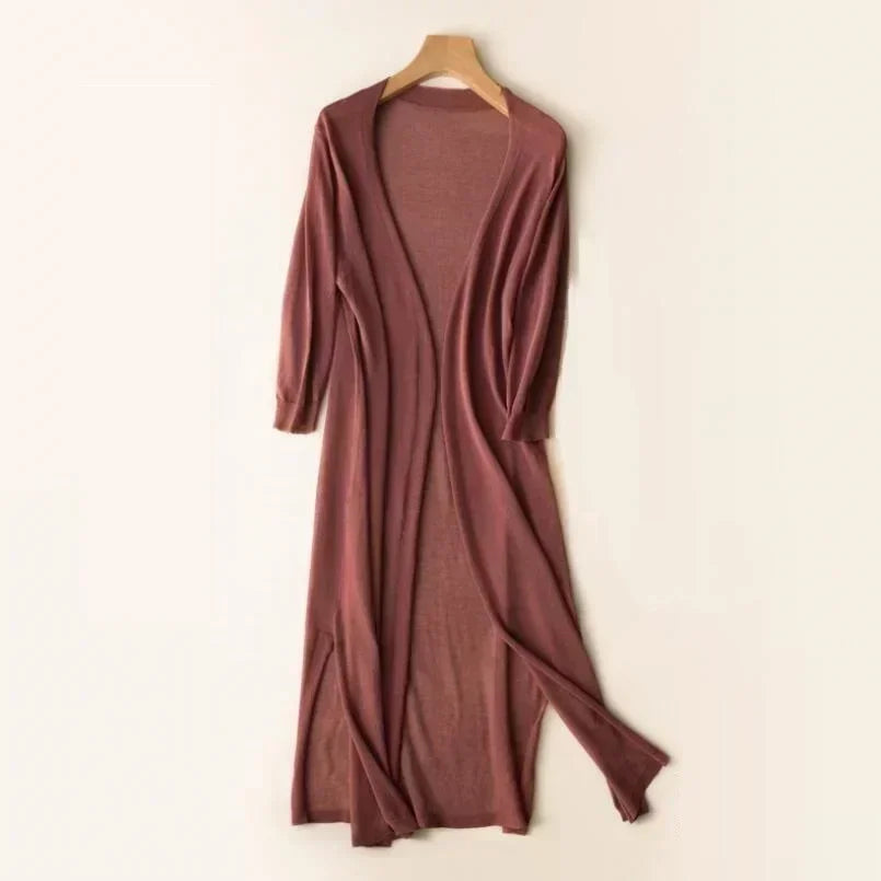 LIGHTWEIGHT LONG CARDIGAN – SOFT KNIT