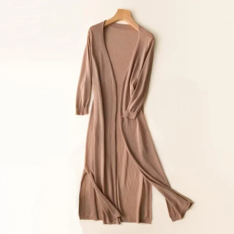 LIGHTWEIGHT LONG CARDIGAN – SOFT KNIT