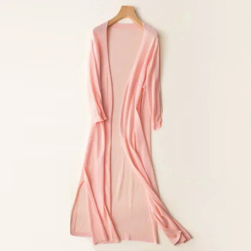 LIGHTWEIGHT LONG CARDIGAN – SOFT KNIT