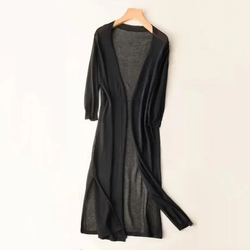 LIGHTWEIGHT LONG CARDIGAN – SOFT KNIT