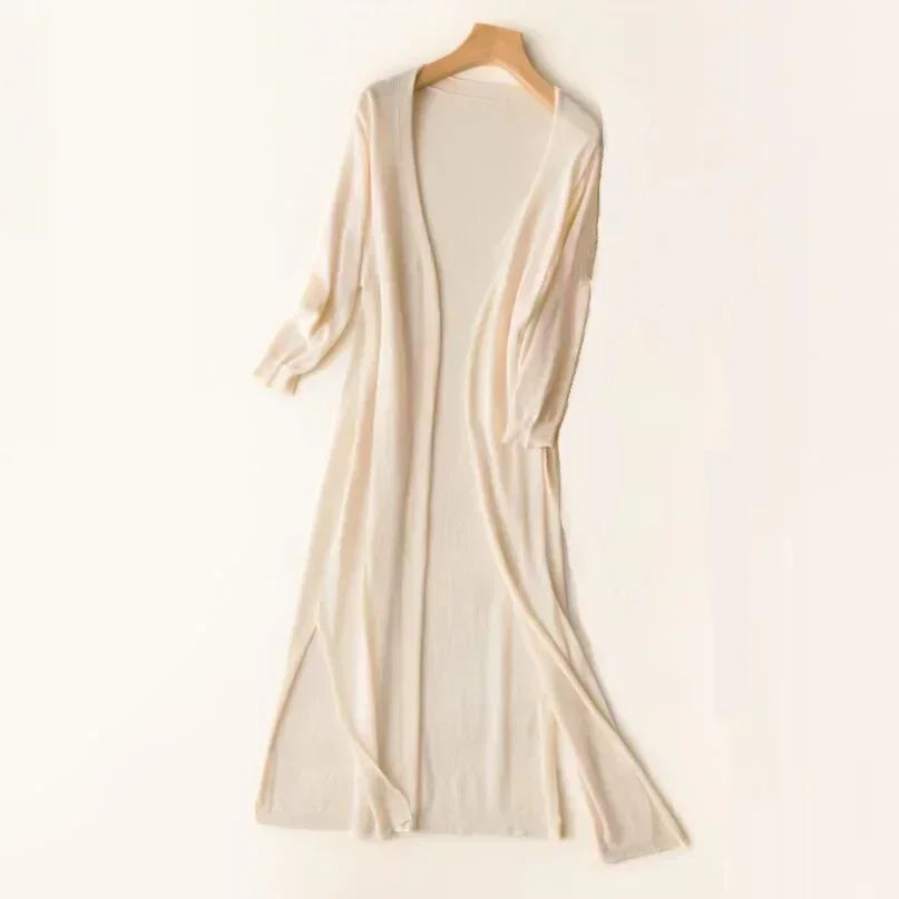 LIGHTWEIGHT LONG CARDIGAN – SOFT KNIT