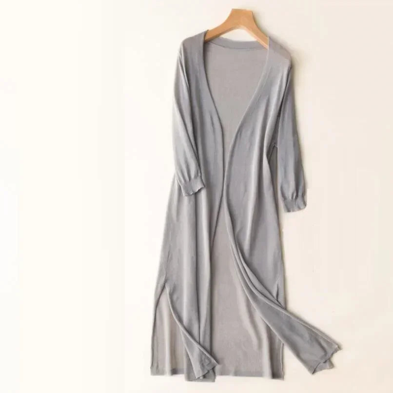 LIGHTWEIGHT LONG CARDIGAN – SOFT KNIT