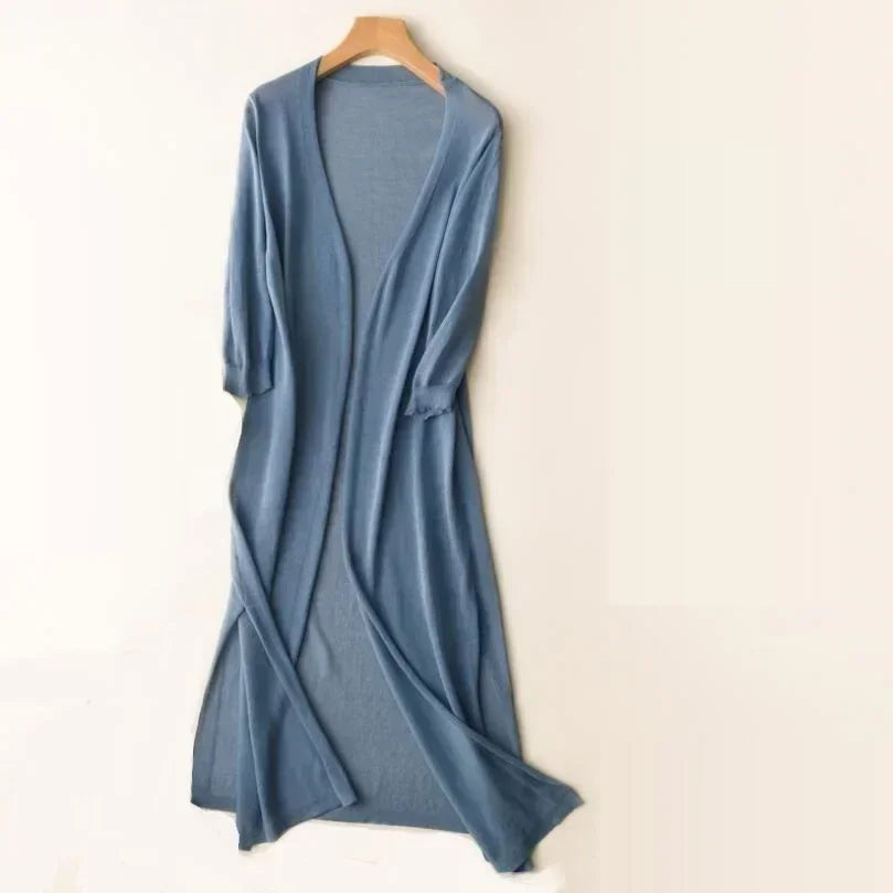 LIGHTWEIGHT LONG CARDIGAN – SOFT KNIT