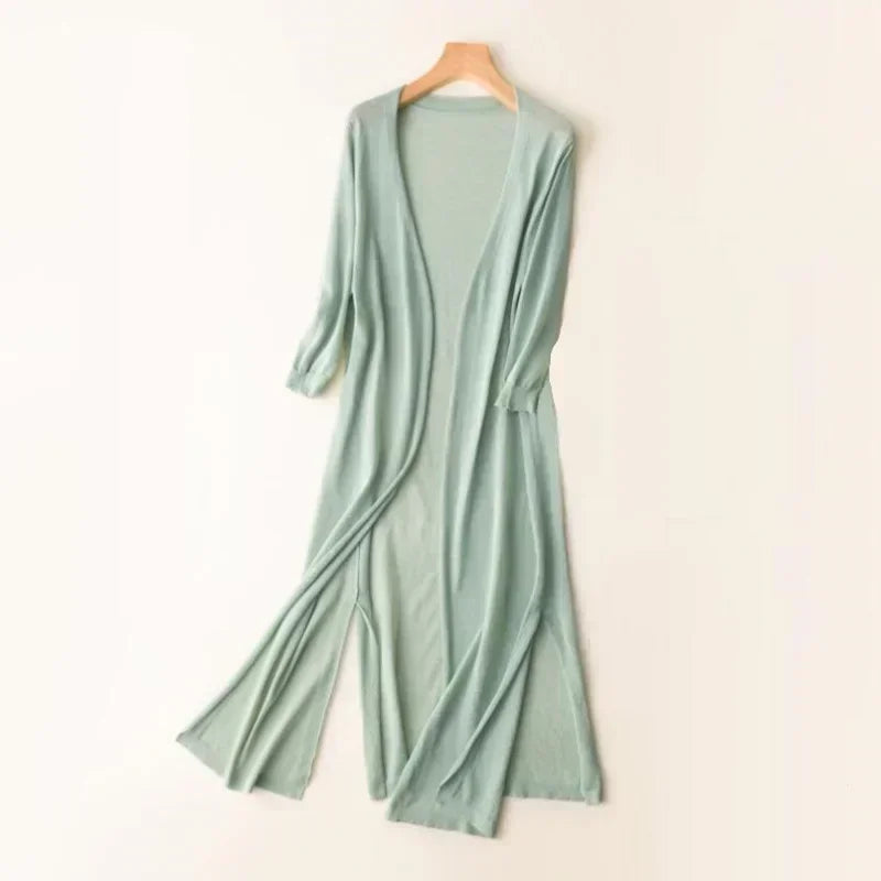 LIGHTWEIGHT LONG CARDIGAN – SOFT KNIT