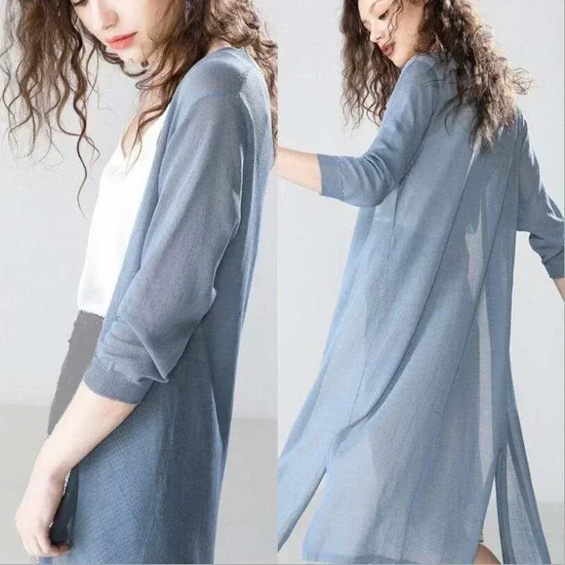 LIGHTWEIGHT LONG CARDIGAN – SOFT KNIT